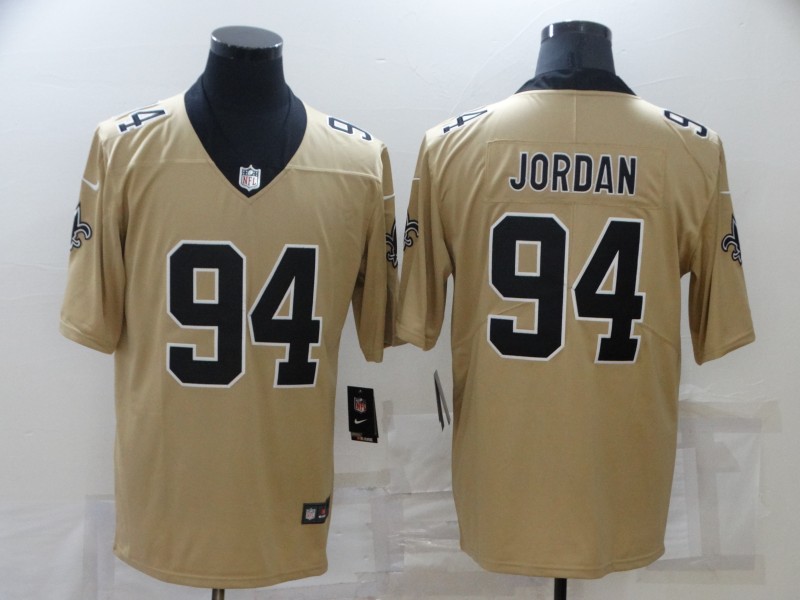 Men's New Orleans Saints Cameron Jordan #94 Gold Inverted Jersey
